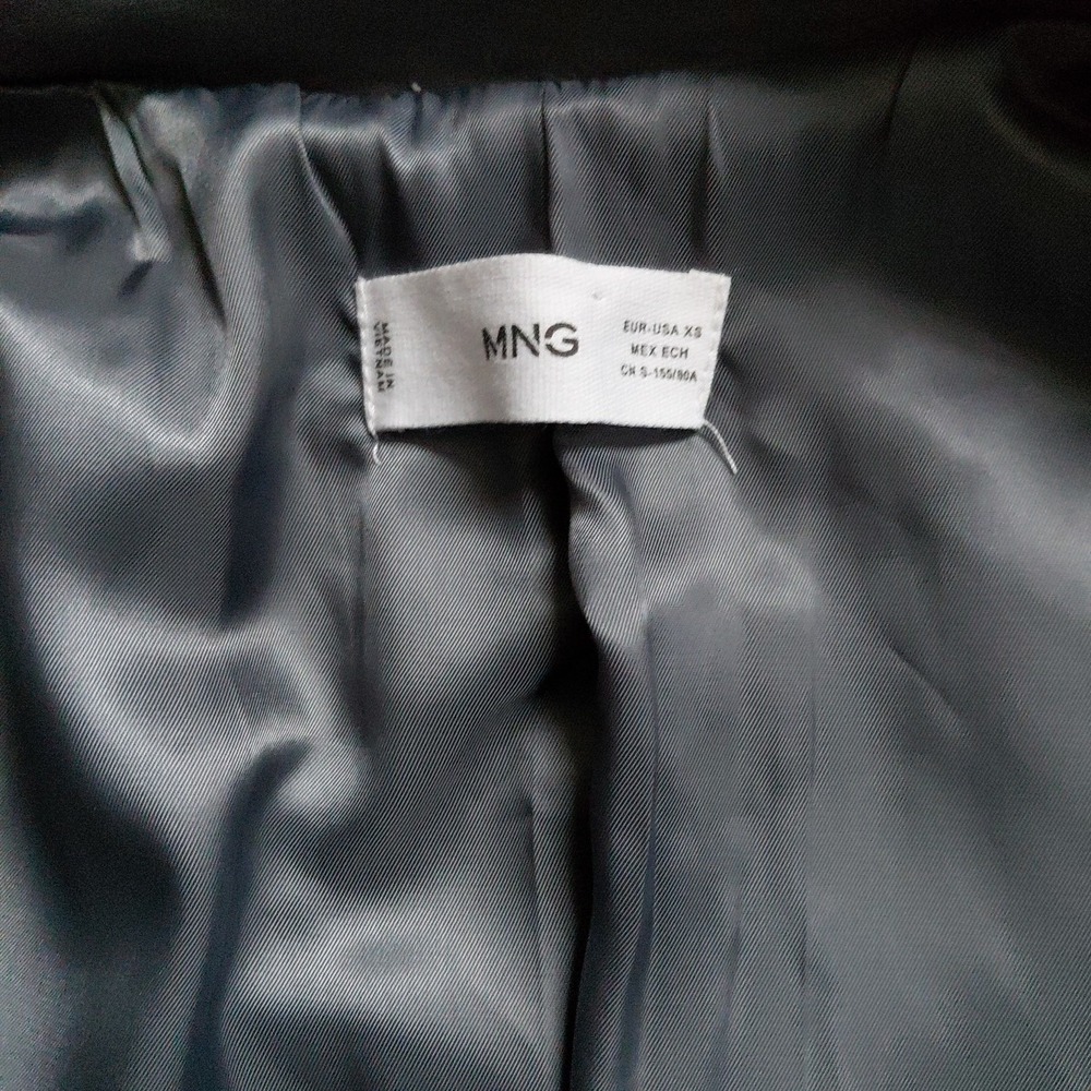 NEW MANGO MNG $159 GRAY LONG DOUBLE BREASTED TRENCH COAT Size XS Belted Luxury - Picture 12 of 16
